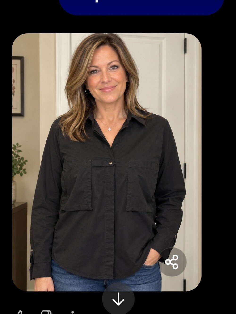 Sally LaPointe Oversized Black Utility Shirt Jacket